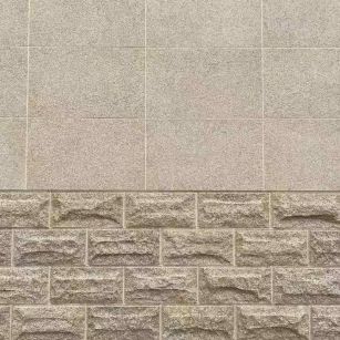 商丘 黄金麻自然面蘑菇石配荔枝面干挂