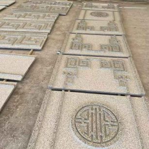 商丘 白麻花岗岩外墙立面雕刻板