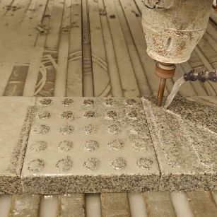 商丘 芝麻白花岗岩石材盲人石、盲道石、盲点石