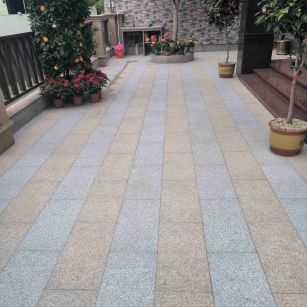 商丘 黄金麻白麻荔枝面庭院铺装展示