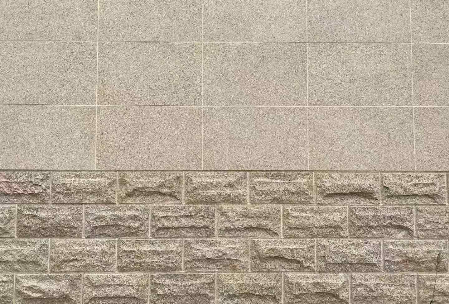 商丘 黄金麻自然面蘑菇石配荔枝面干挂