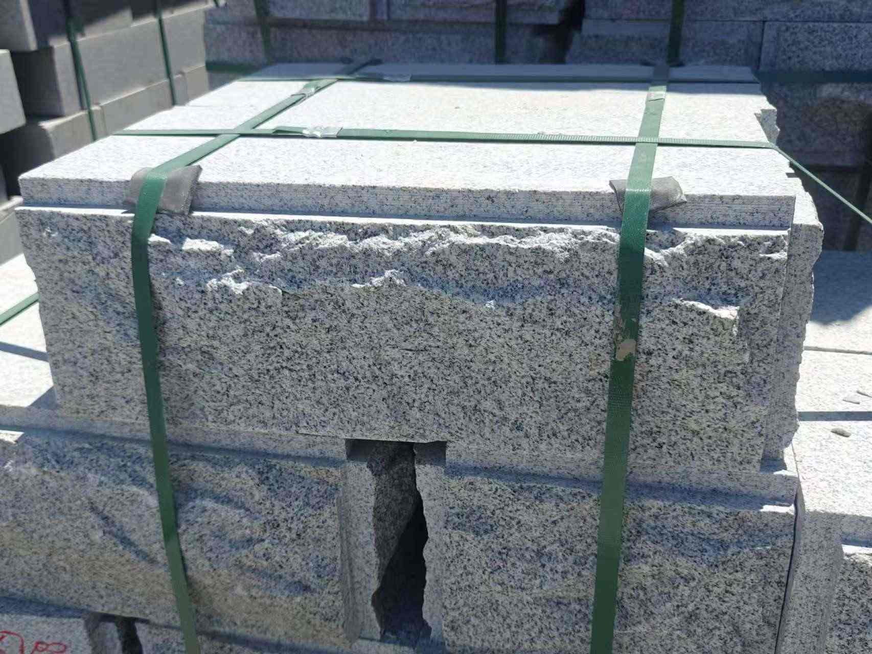 商丘 芝麻白花岗岩自然面成品