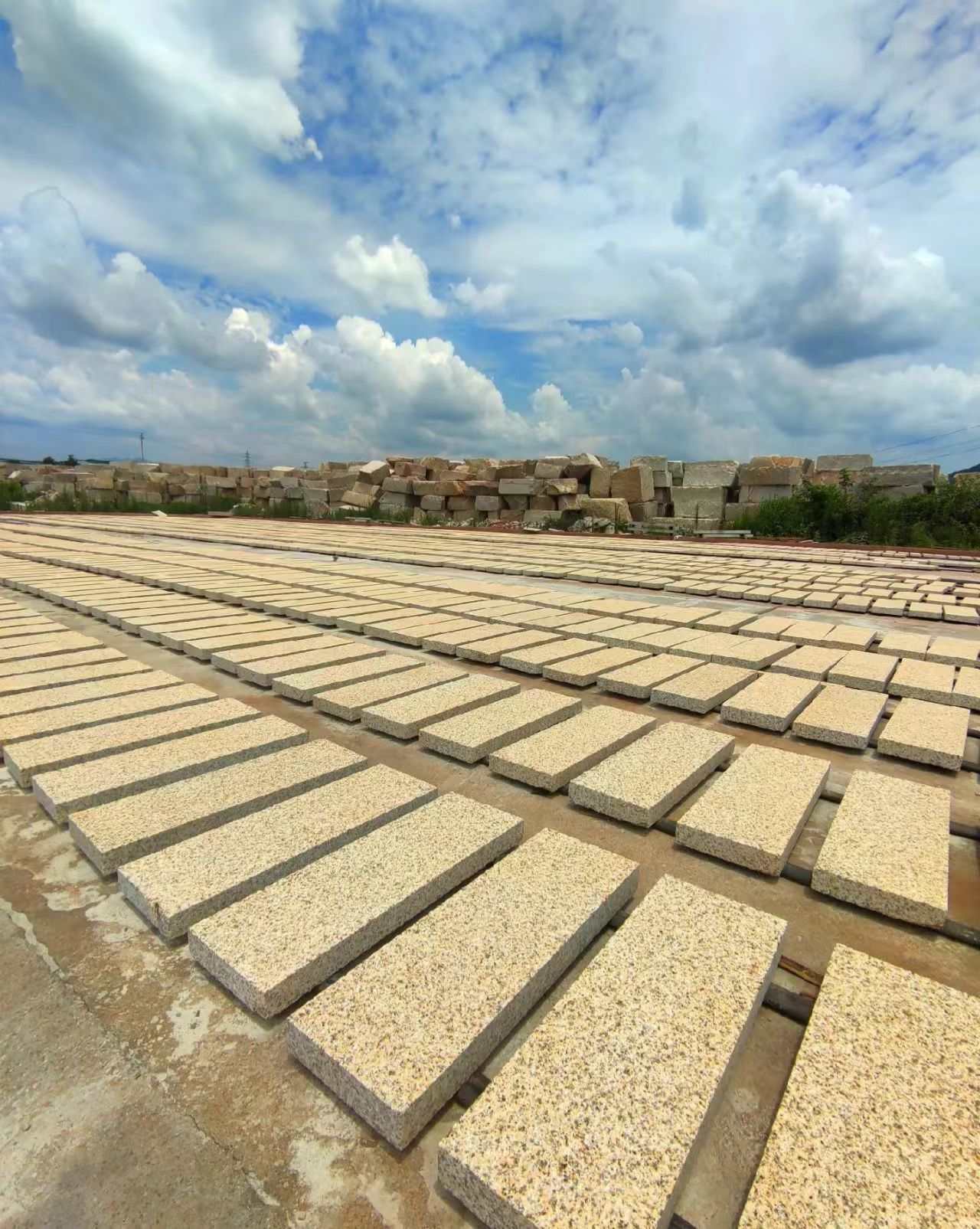 商丘 黄金麻花岗岩荔枝面地铺石防护中