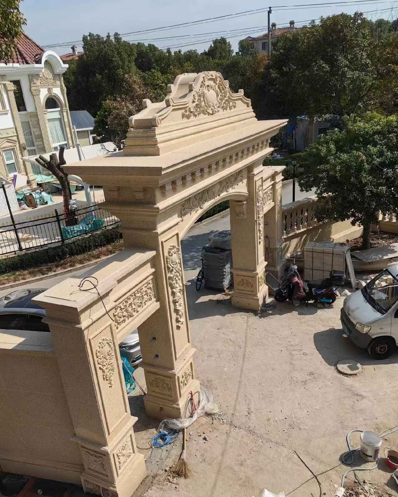 商丘 黄金麻荔枝面花岗岩别墅门楼