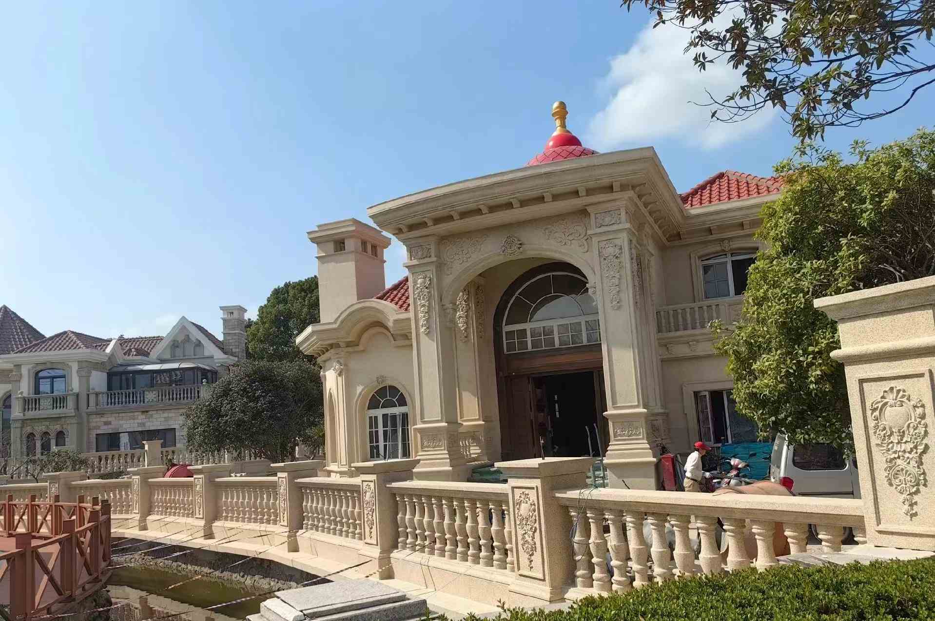 商丘 黄金麻花岗岩欧式别墅