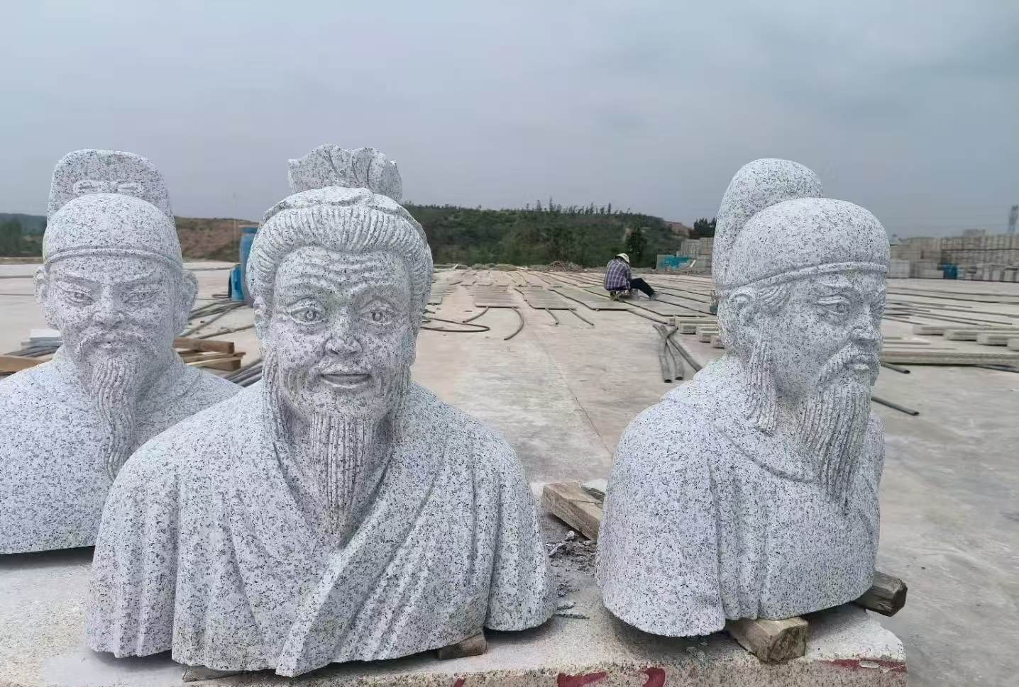 商丘 白麻花岗岩石材人物立体雕刻