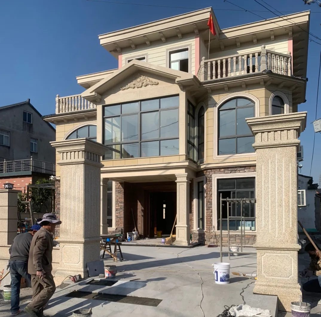 商丘 黄金麻花岗岩荔枝面别墅外墙干挂私家专属