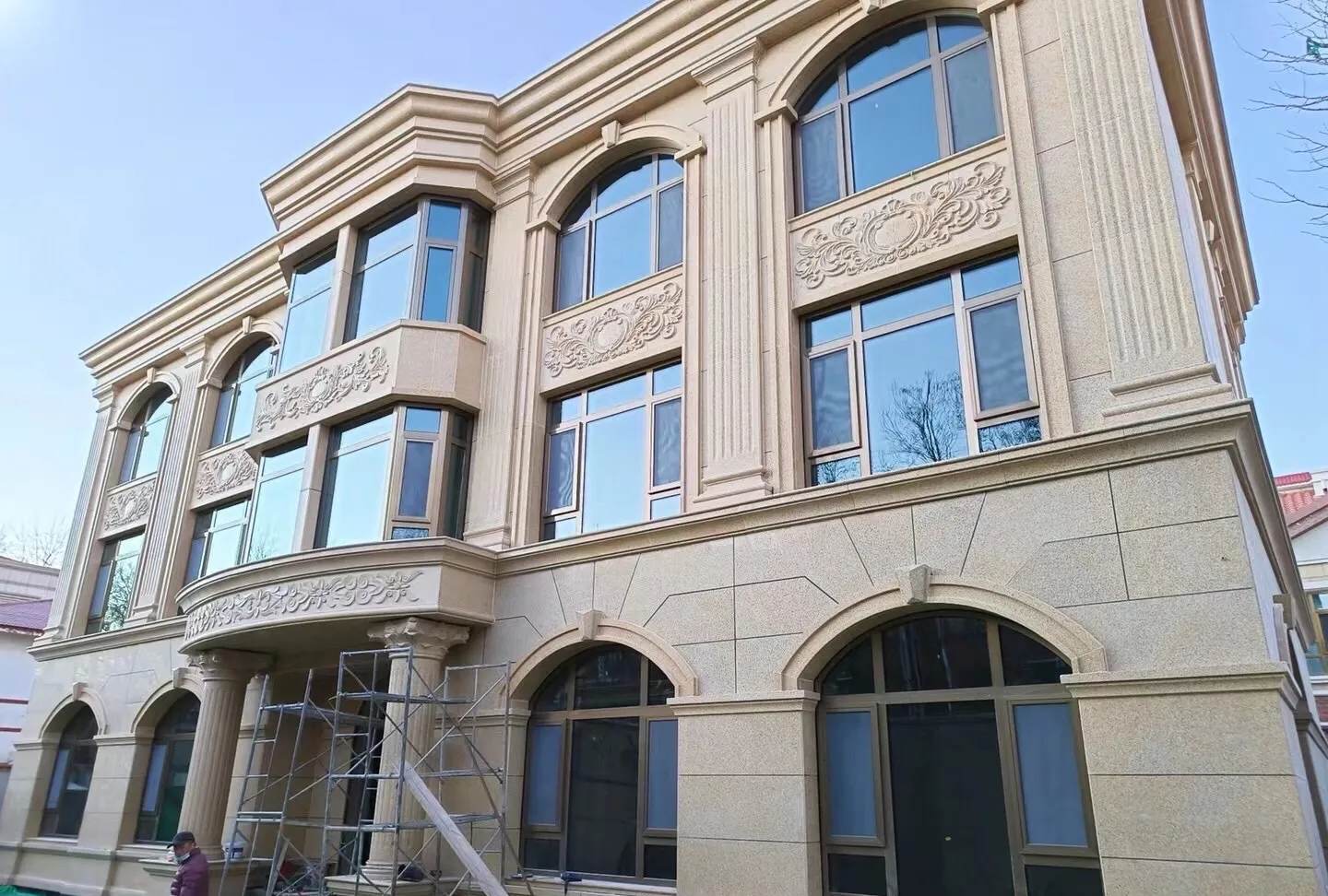 商丘 黄金麻花岗岩别墅外墙干挂